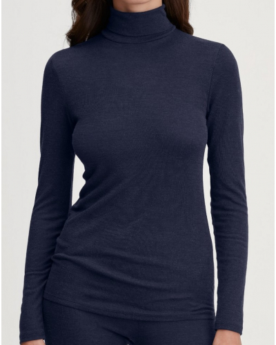 Blusa cuello alto Calida True Confidence Lana & Seda (Evening Blue)