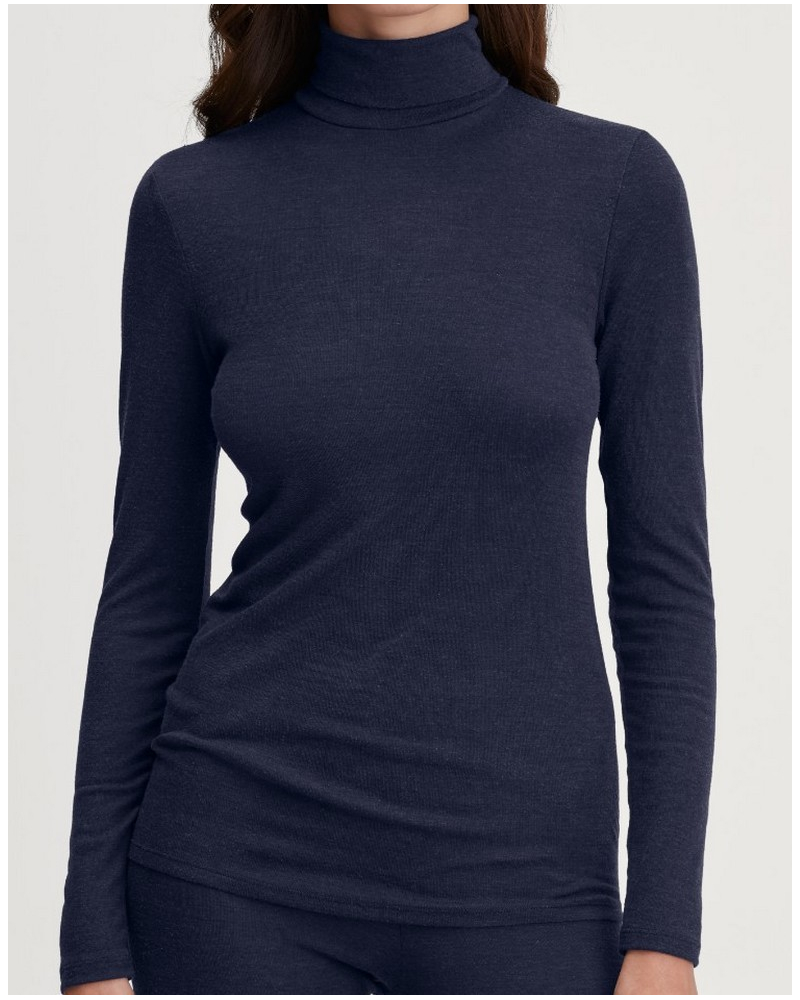 Sweater turtleneck Calida True Confidence Wool & Silk (Evening Blue)