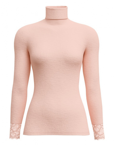 Blusa cuello alto Calida Joy Lana & Seda (Pearl Blush)