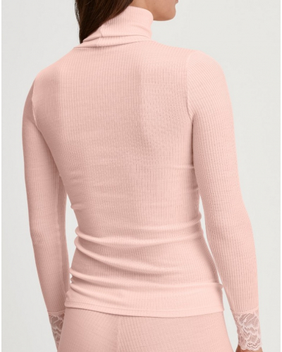 Pull col roulé Calida Joy Laine & Soie (Pearl Blush)