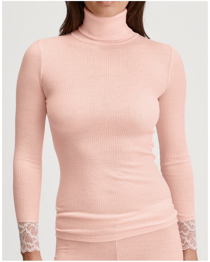 Blusa cuello alto Calida Joy Lana & Seda (Pearl Blush)