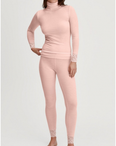 Pull col roulé Calida Joy Laine & Soie (Pearl Blush)