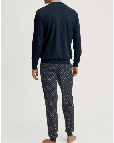 Pijama largo Calida Relax 100% algodón interlock (Saphir Blue)