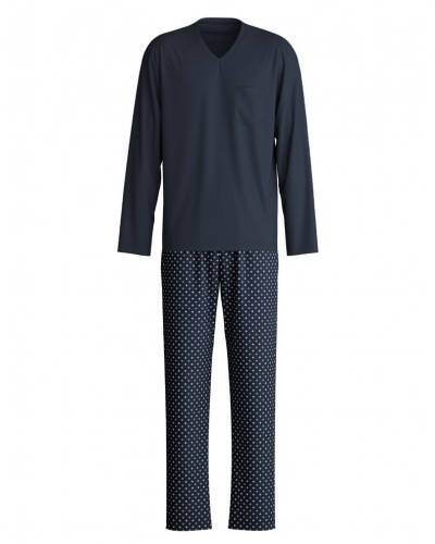 Pyjamas Calida Relax 100% cotton interlock (Saphir Blue)
