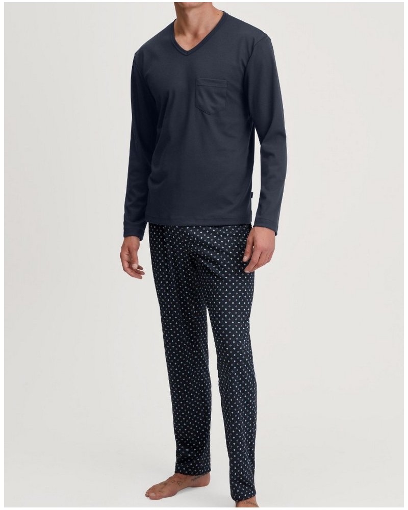 Pyjamas Calida Relax 100% cotton interlock (Saphir Blue)