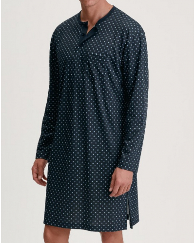 Camisone mangas largas Calida Relax Streamline 100% algodón interlock (Saphir Blue)