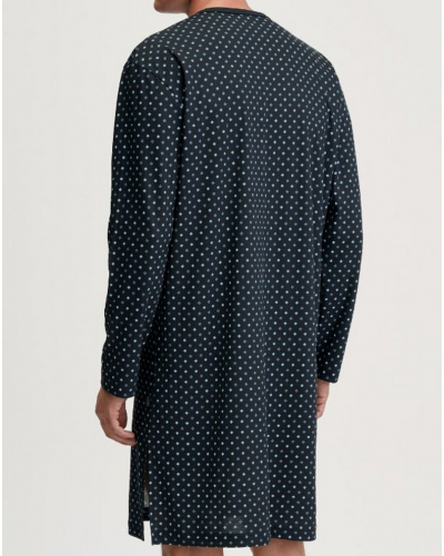 Chemise de nuit manches longues Calida Relax Streamline 100% coton interlock (Saphir Blue)