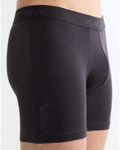 Set of 2 cotton long boxers shorts Sloggi SLG Base (Charcoal)