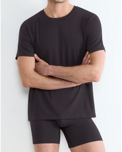 T-shirt col rond en coton Sloggi SLG Base (Charcoal)