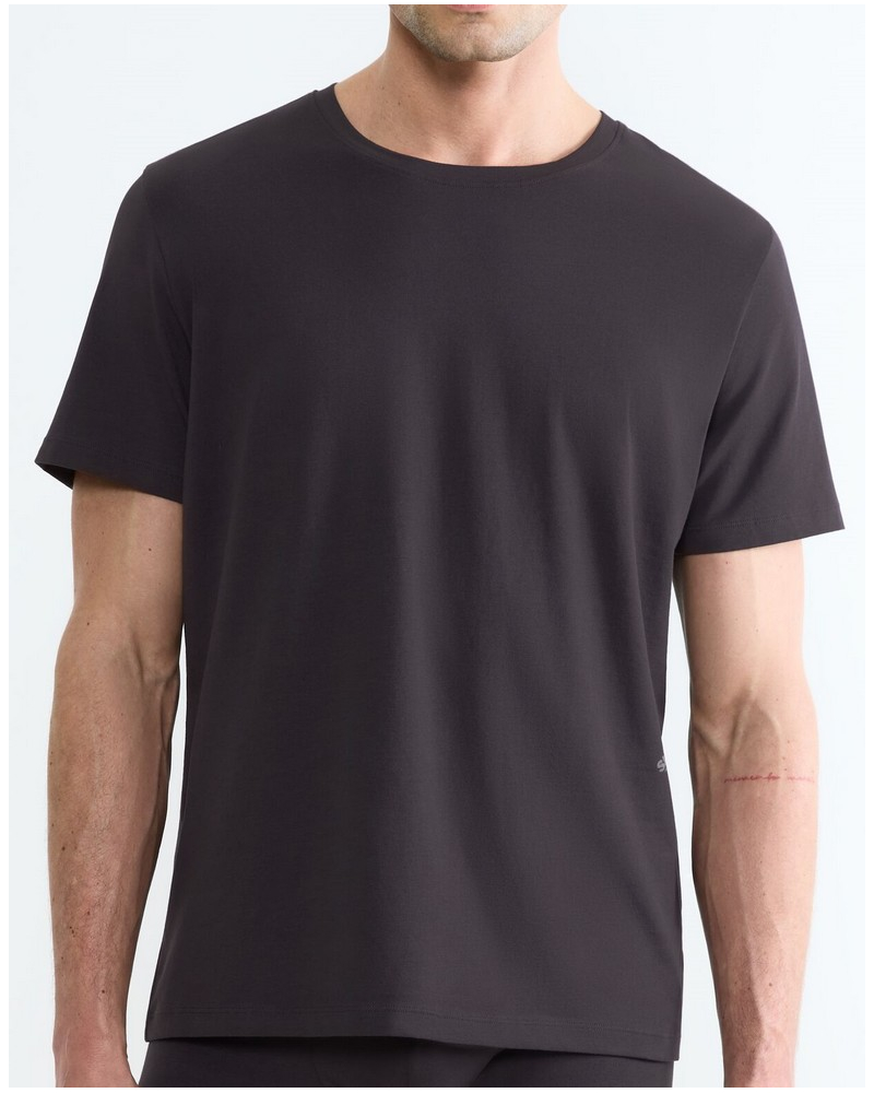 Camiseta con cuello redondo de algodón Sloggi SLG Base (Charcoal)