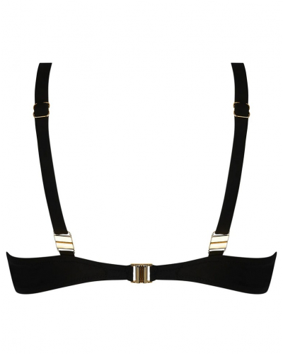 Sujetador de baño triángulo con aros copa profunda Antigel La Glam Tonique (Negro)