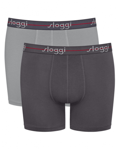 Lot de 2 boxers longs Sloggi for Men Start (Black Comb)
