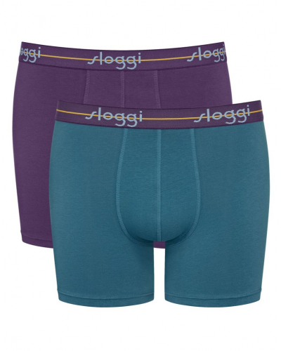 Lote de 2 boxers largos Sloggi for Men Start (Turquoise/Dark Comb)