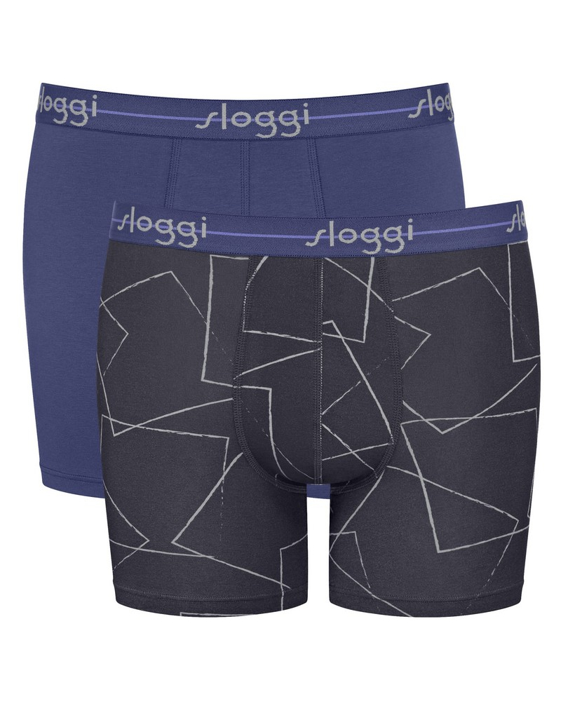 Lot de 2 boxers longs Sloggi for Men Start (Blue Comb)