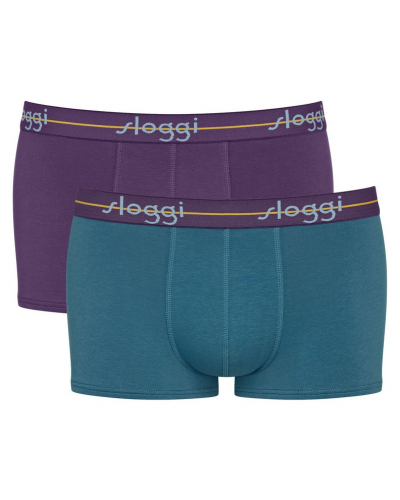 Lote de 2 boxers Sloggi for Men Start (Turquoise/Dark Comb)