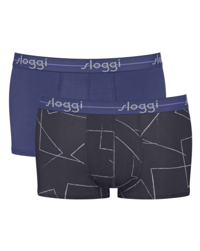 Lot de 2 boxers Sloggi for Men Start (Blue Comb)