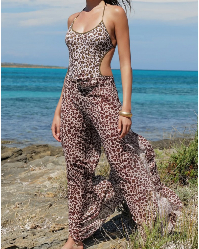 Maillot de bain une pièce trikini réversible Antigel La Panthère Mystère (Kaki Mystère)