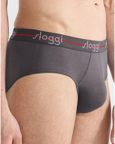 Lote de 2 calzoncillos midi Sloggi Men Start (Black Comb)