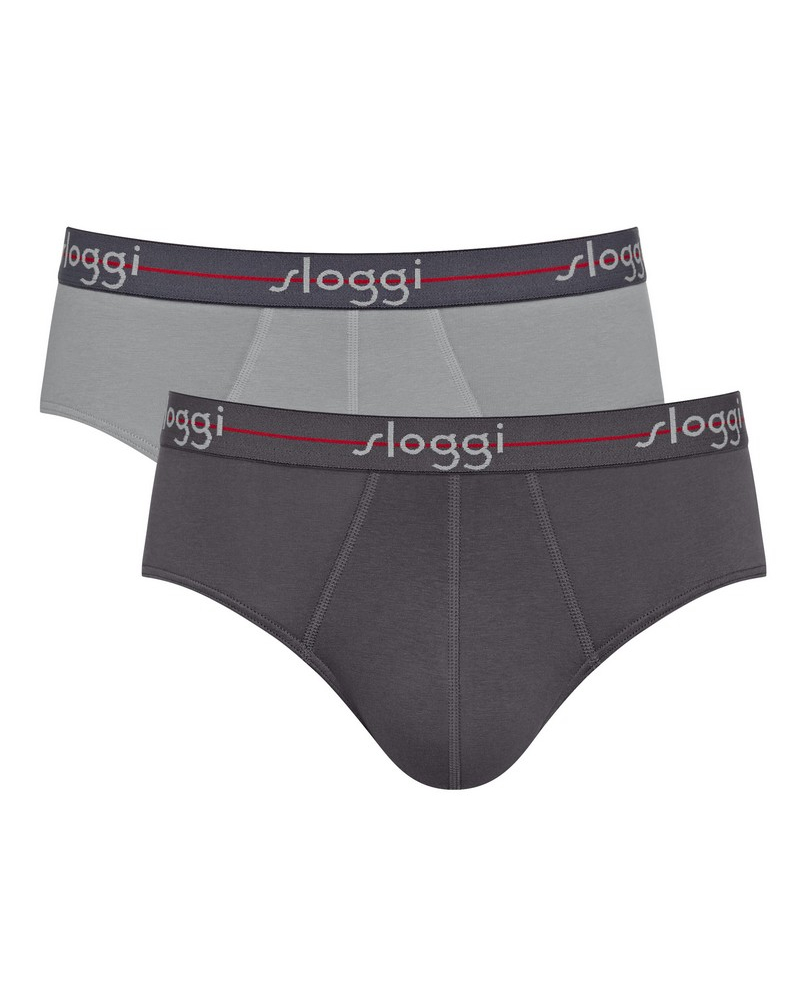 Set of 2 briefs midi Sloggi Men Start (Black Comb)