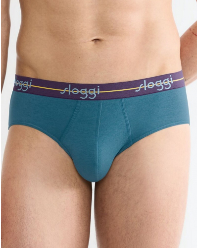 Lot de 2 slips midi Sloggi Men Start (Turquoise/Dark Comb)