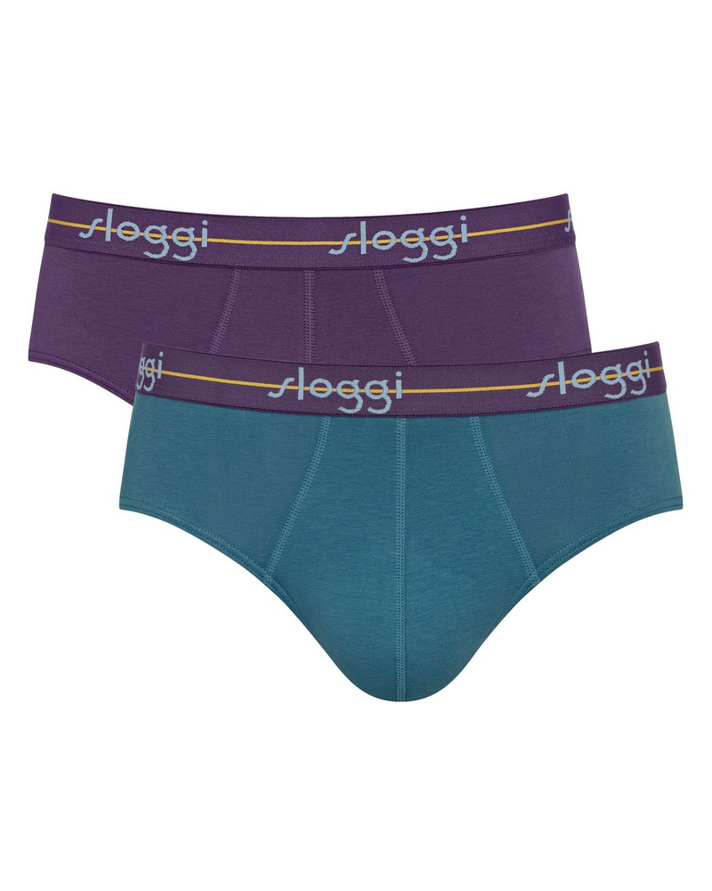 Set of 2 briefs midi Sloggi Men Start (Turquoise/Dark Comb)