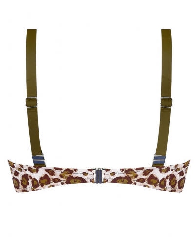 Soutien-gorge de bain triangle avec armature bonnets profonds Antigel La Panthère Mystère (Kaki Mystère)