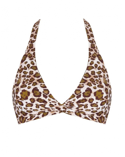 Reversible soft triangle bath bra Antigel La Panthère Mystère (Kaki Mystère)