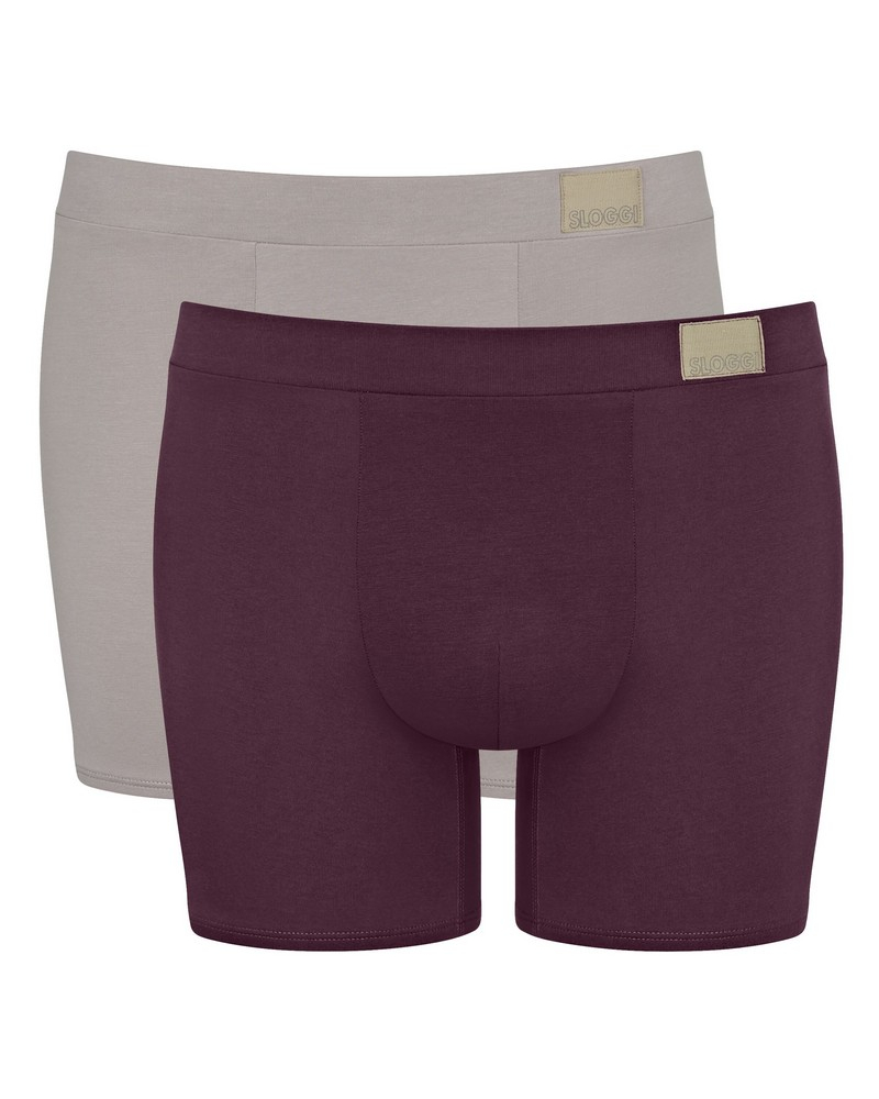 Set of 2 long boxers Sloggi For Men GO Natural (Multicolore)