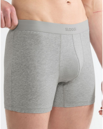 Lot de 2 boxers longs Sloggi For Men Ever Ease (Dark Grey Melange)