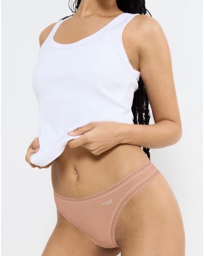 String coton Sloggi Go Crush (Lot de 3) (Cameo Brown)