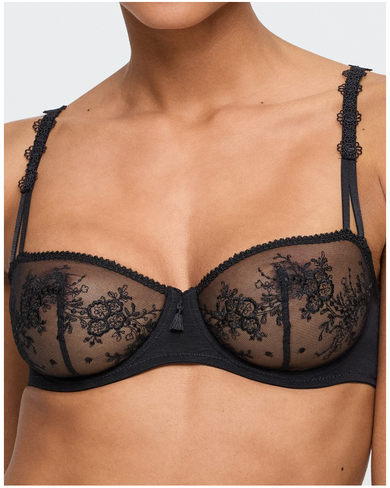 Soutien-gorge balconnet couture verticale Marie Jo Annaelle (Noir)