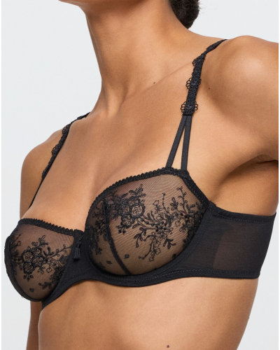 Soutien-gorge balconnet couture verticale Marie Jo Annaelle (Noir)
