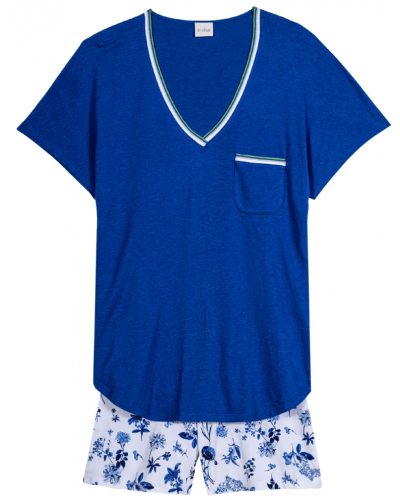 Pyjama short Le Chat Bloom (Bleu)
