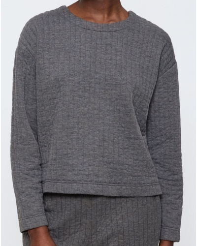 Sweat-shirt matelassé Triumph Nuit (Dark Grey)