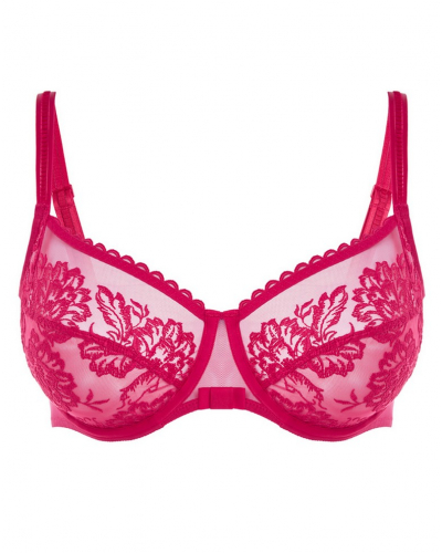 Soutien-gorge armature décolleté carré Simone Pérèle Romance (Cranberry)