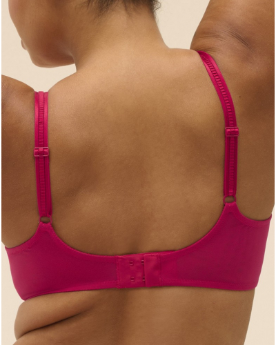 Soutien-gorge armature décolleté carré Simone Pérèle Romance (Cranberry)