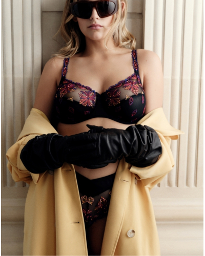 3 parts bra Chantelle Champs-Elysées (Noir Joyaux)