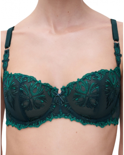 Sujetador corbeille balconette Chantelle Champs-Elysées (Vert Eden)