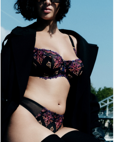 Soutien-gorge corbeille balconnet Chantelle Champs-Elysées (Noir Joyaux)