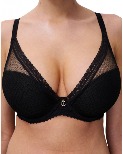 Sujetador preformado plunge Chantelle Romance (Negro)