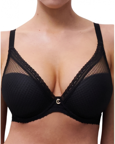 Plunge padded bra Chantelle Romance (Black)