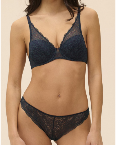 Soutien-gorge spacer décolleté carré Simone Pérèle Poème (Saphir)