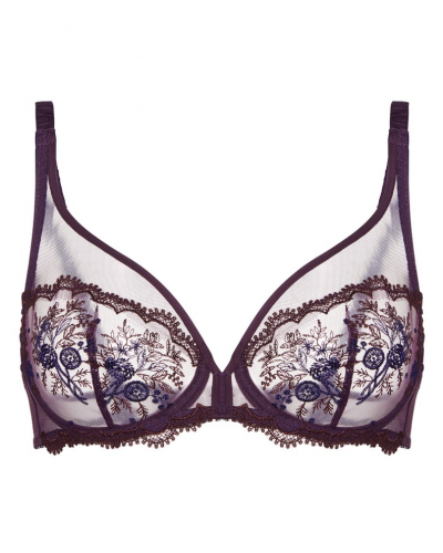 Underwired plunge bra Simone Pérèle Intrigue (Figue)