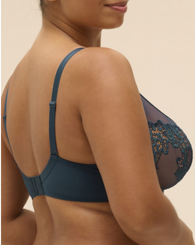 Soutien-gorge armature décolleté plongeant Simone Pérèle Saga (Bleu prestige)