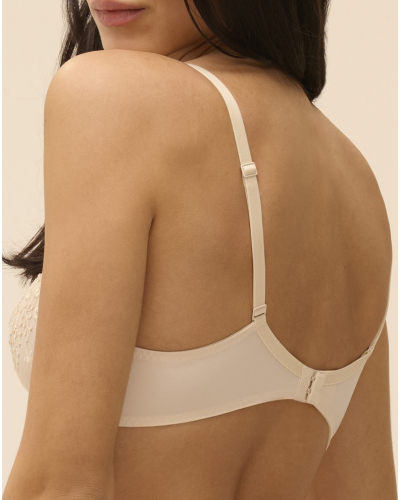 Underwired plunge bra Simone Pérèle Délice (Beige topaze)