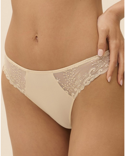 Tanga Simone Pérèle Délice (Beige topaze)