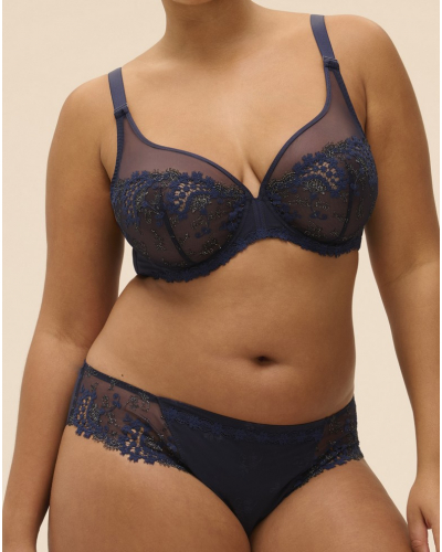 Soutien-gorge armature décolleté plongeant Simone Pérèle Wish (Saphir)