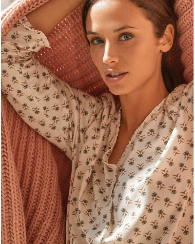 Le Chat Tea Time jersey nightdress (Multicolour)