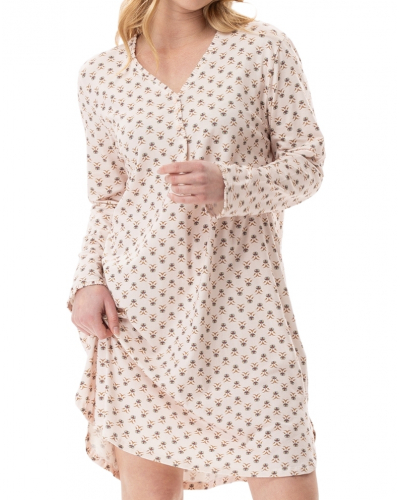 Chemise de nuit jersey Le Chat Tea Time (Multicolore)