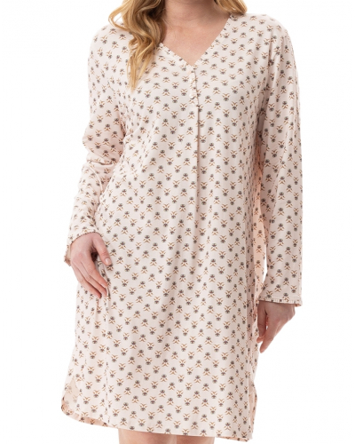 Chemise de nuit jersey Le Chat Tea Time (Multicolore)